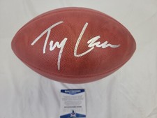 Trey Lance Signed NFL Duke Authentic Football Beckett Wit COA SF 49ers NDST