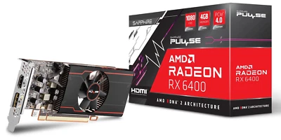 グラフィックボード・グラボ・ビデオカード Sapphire AMD Radeon RX 6400 4GB SAPPHIRE PULSE AMD Radeon RX 6400 4GB GDDR6 Graphics Card for sale