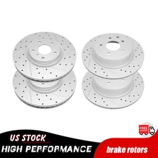 Front & Rear Drilled Brake Rotors Disc For INFINITI EX35 M35 Nissan 350Z Maxima