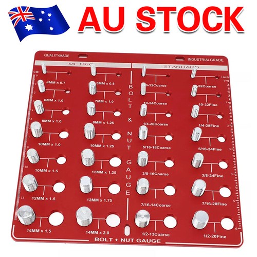 28 Thread Identifier Gauge Nut and Bolt Thread Checker Inch Aluminum Alloy Set - Picture 2 of 10