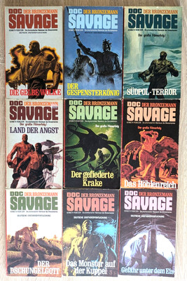 9 x Doc Savage Der Bronzemann aus dem Band 35 - Band 50 Pabel ab 1975 Z 2