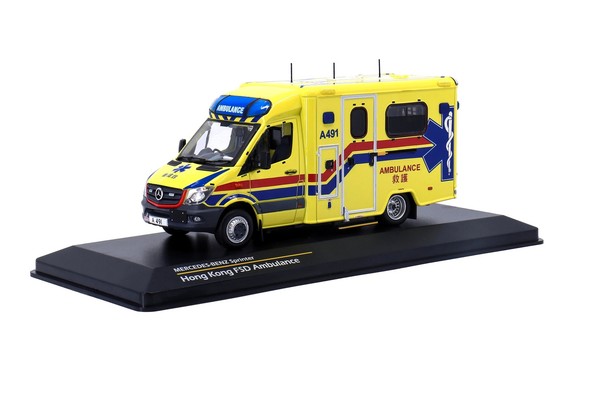 Tiny City Hobby 1/43 MERCEDES-BENZ Sprinter Fl Hkfsd Ambulance (A491) Model Car-image