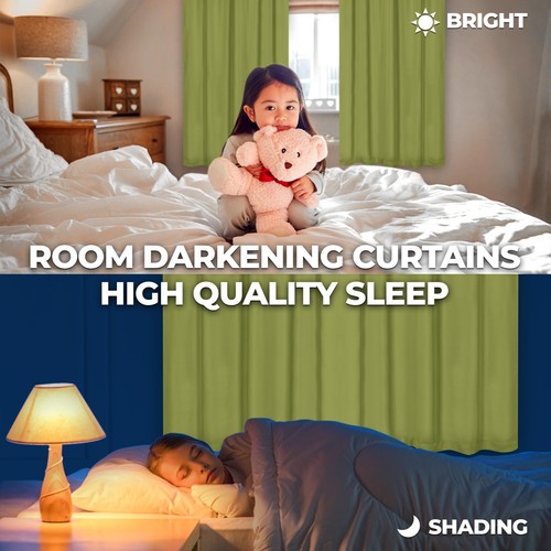 Solid Classic Polyester Modern Wrinkle & Shrink Resistant Blackout Curtain Set - Picture 73 of 94