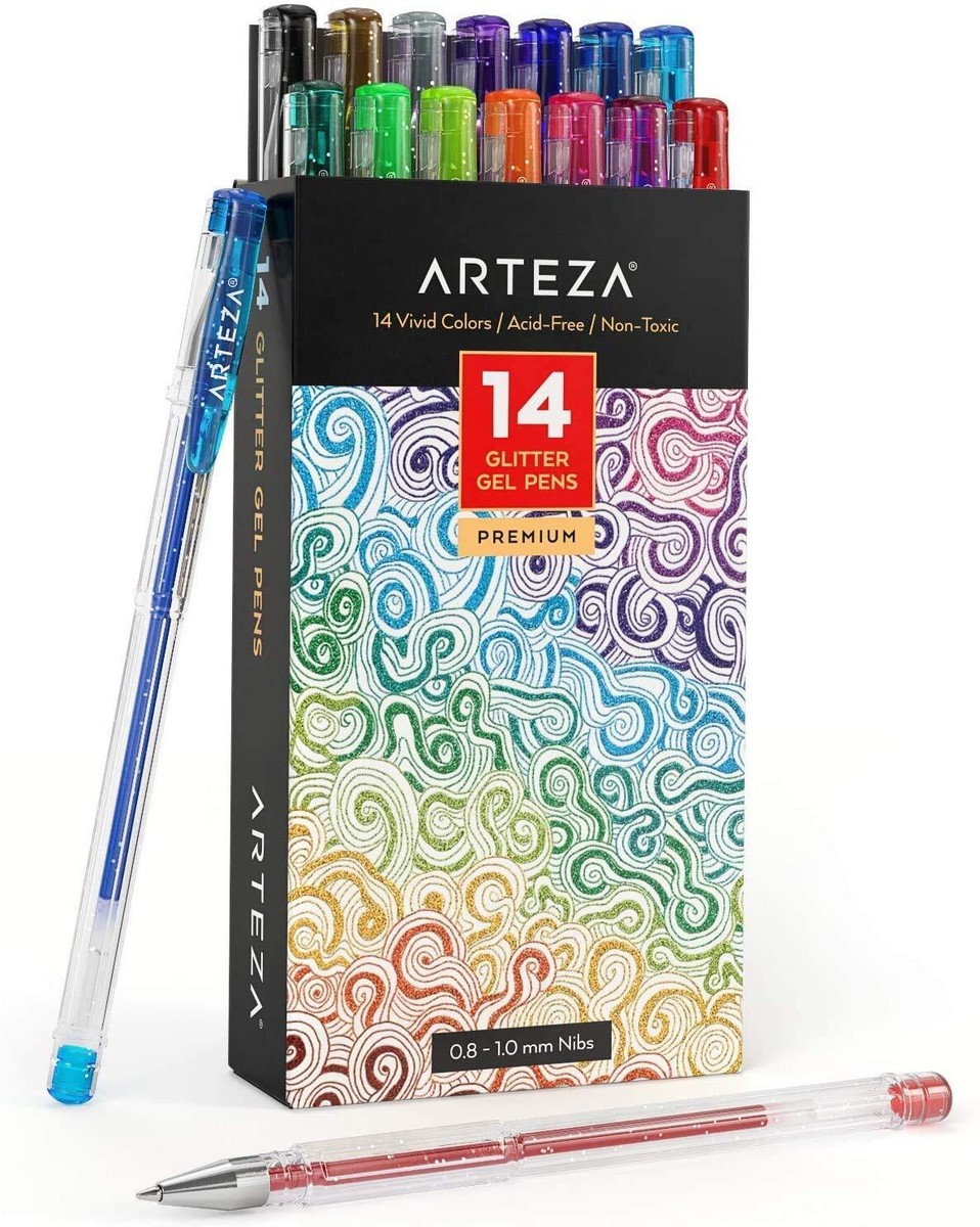 Arteza Glitter Gel Ink Pens Set of 14