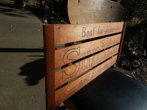 Vintage Sunkist Juice Wood Crate Sign Decor Advertisement Kitchen Country Rustic - Picture 3 of 6
