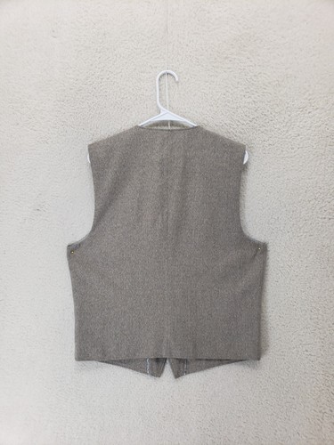 Joseph Abboud Men Jacket Large Brown Heathered Poly Blend Classic Fit Vest - Picture 10 of 17