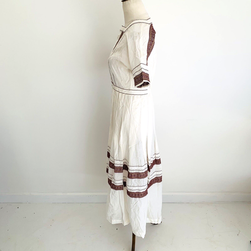 LoveShackFancy NEW Victorian Style Cotton Eden Dress Size 0 Buttons Prairie BNWT - Picture 4 of 18