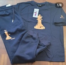 Sweat Pants Shirt For Men Full Set color Blue NEW Size Medium tags