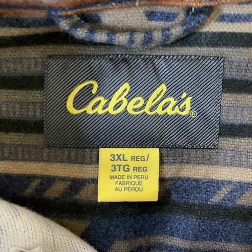 Cabela's Deerskin Soft Chamois Men's 3XL Button Down Shirt Aztec Pattern NWT - Picture 5 of 6
