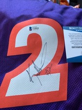 WNBA MERCURY/GEORGIA STAR KELLY MILLER AUTOGRAPHED ADIDAS PURPLE JERSEY BECKETT