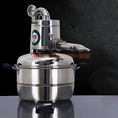 Moonshine Still Herb Essential Oil Brew Kit Alcohol Water Wine Distiller 10~20L