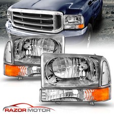 For 1999-2004 Ford Superduty F250350450550 00-04 Excursion Chrome Headlight