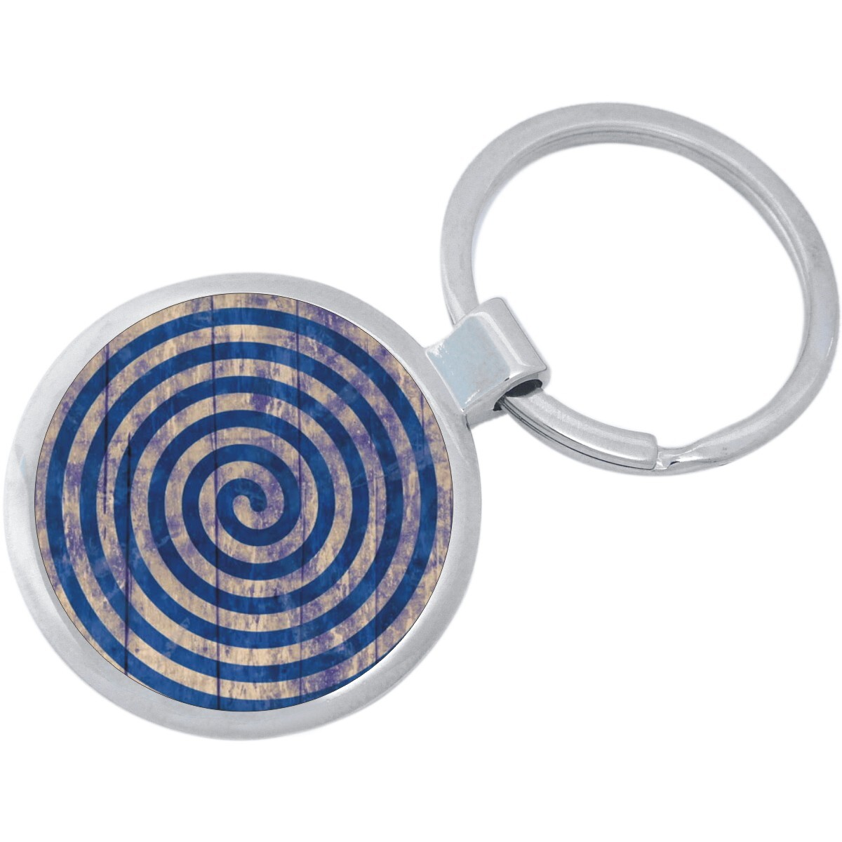 Blue Swirl Pattern Keychain Includes Inch Loop for Keys or Backpack