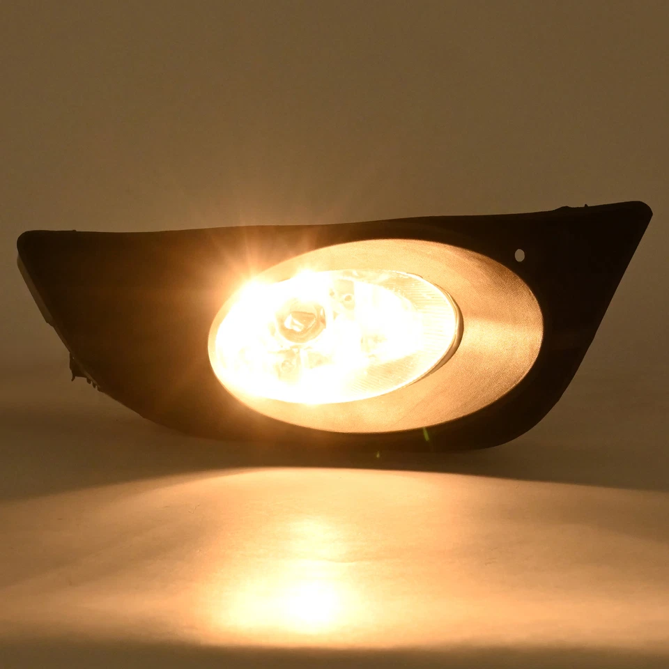 Faro antiniebla delantero derecho con bombilla halógena y bisel negro para Honda Fit 2009-2011 Foto 4 de 4