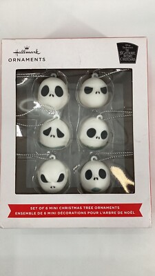 Hallmark The Nightmare Before Christmas Jack Skellington Set of 6 Mini Ornaments