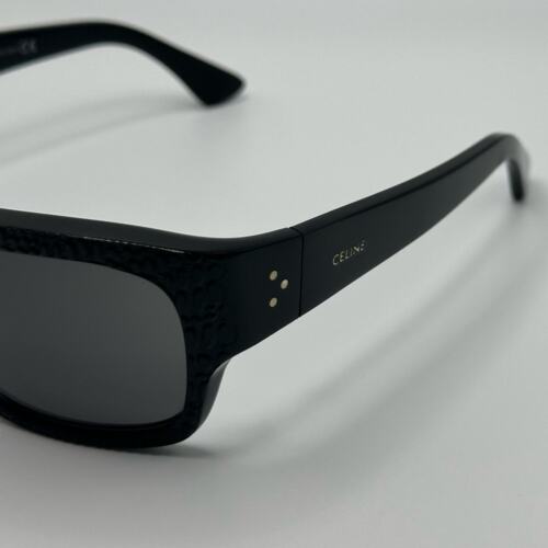 NEW CELINE CL4079IL 02A Black Square Unisex Authentic Sunglasses - Picture 3 of 12