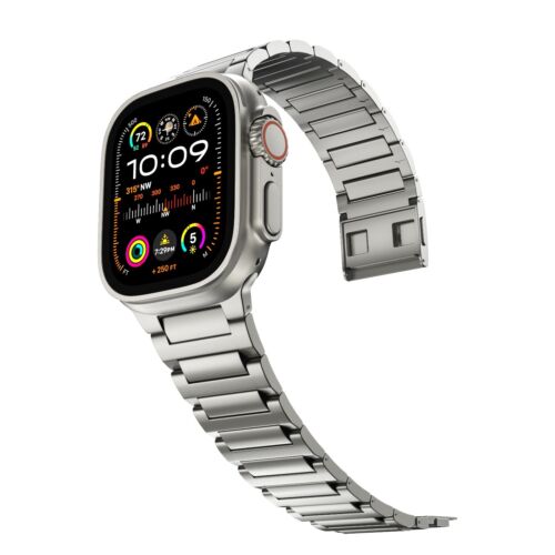 Bracelet Grade 4 Ultra Titane pour Apple Watch Ultra 2 & 1 49 mm fermoir magnétique - Photo 1 sur 12