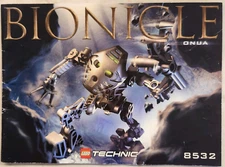 LEGO Bionicle Toa Mata Onua Figure 8532 Complete w/ Instructions NO Can Retired
