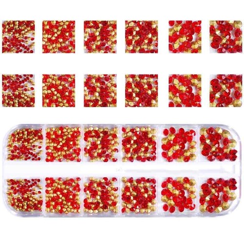 Nail Art Chain DIY Nail Accessor Set Polymer Clay 12 Grid Decor Pearl Flower - Picture 9 of 51