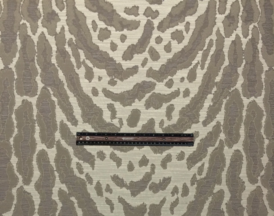 BALLARD DESIGNS ARTEMIS GRAY FAUX BOIS ANIMAL JACQUARD FABRIC BY YARD 54"W - Image 2 of 4