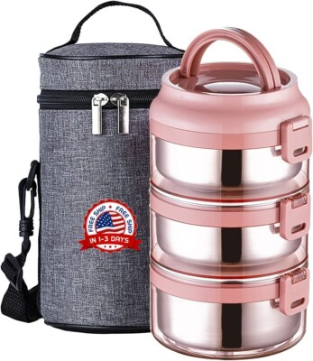 Termos Set Para Comida Grande Caliente Calentador De Portatil Acero Inoxidable