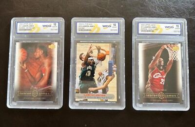 2003 LeBron James Rookie Card Lot WCG Graded Gem Mint 10