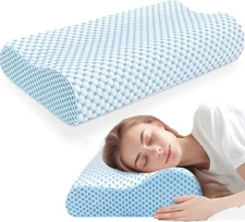 Almohada Para Dormir Ergonomica Ortopedica Gel Contorno Dolor De Cuello Cervical