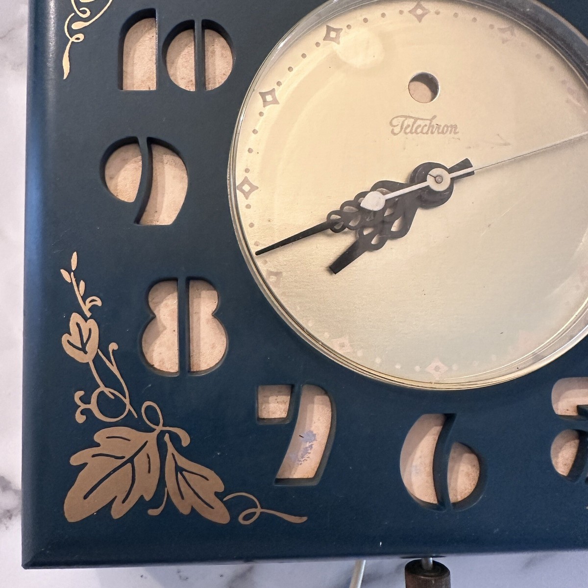 Vintage GE Telechron 2H49 Kitchen Wall Clock Working Condition Mid