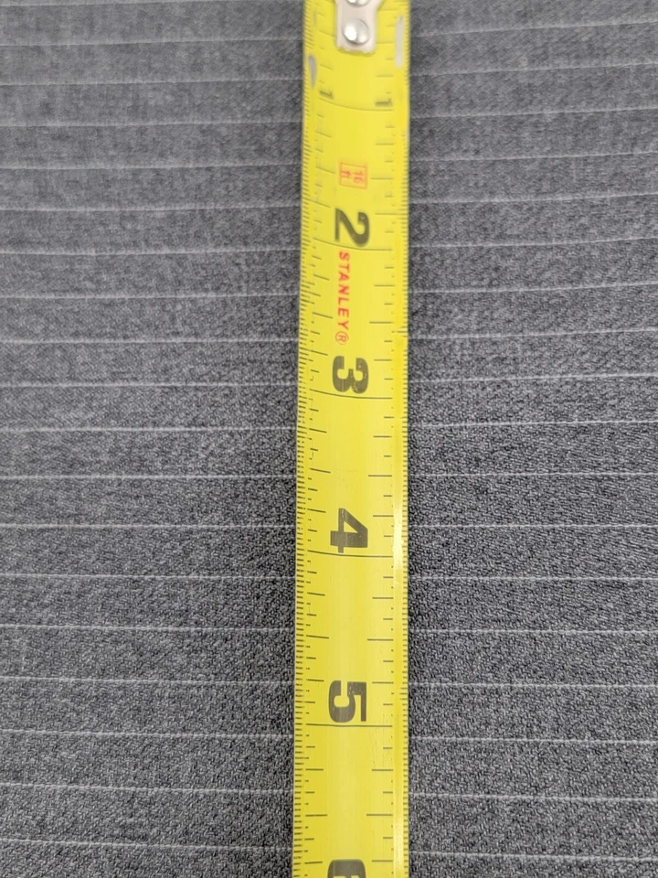 Gray W/ Thin White Stripes Striped Heavy Double Sided 106"x60" Yards Fabric - Image 4 of 4