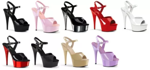 Pleaser Stiletto High Heel Platform Dancing Lap Dancer Shoes Delight 609