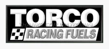 TORCO RACING FUELS EMBROIDERED PATCH IRON/SEW ON 4-1/4" x 1-3/4" NASCAR, RALLY