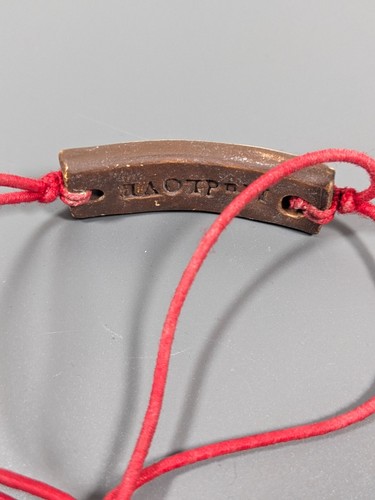 MudLove Beachy Coastal Explore Inspirational Ceramic Stretch Bracelet 8 inch Red - Picture 4 of 7