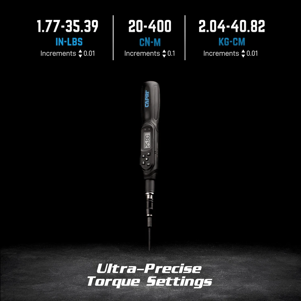 Capri Tools Digital Torque Screwdrivers, Dual Direction, in/lbs, cNm, kg-cm - Image 2 of 4