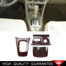 For Honda Fit/Jazz 2004-07 Red Wood Grain Central Console Gear Shift Panel Trim