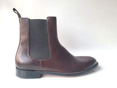 Gucci Men\'s Brown Leather Chelsea Dealer Boots GUCCI mens dark brown leather BOOTS shoes 11.5 US 12.5  main image 3