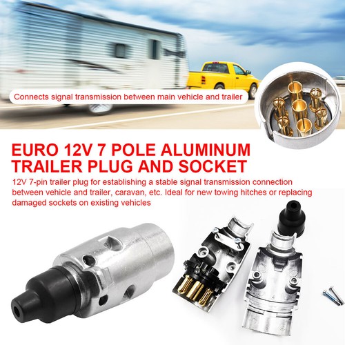 12V Trailer Automobile Plug 7Pin Wiring Connector Adapter Towbar Socket Adapter - Picture 5 of 12