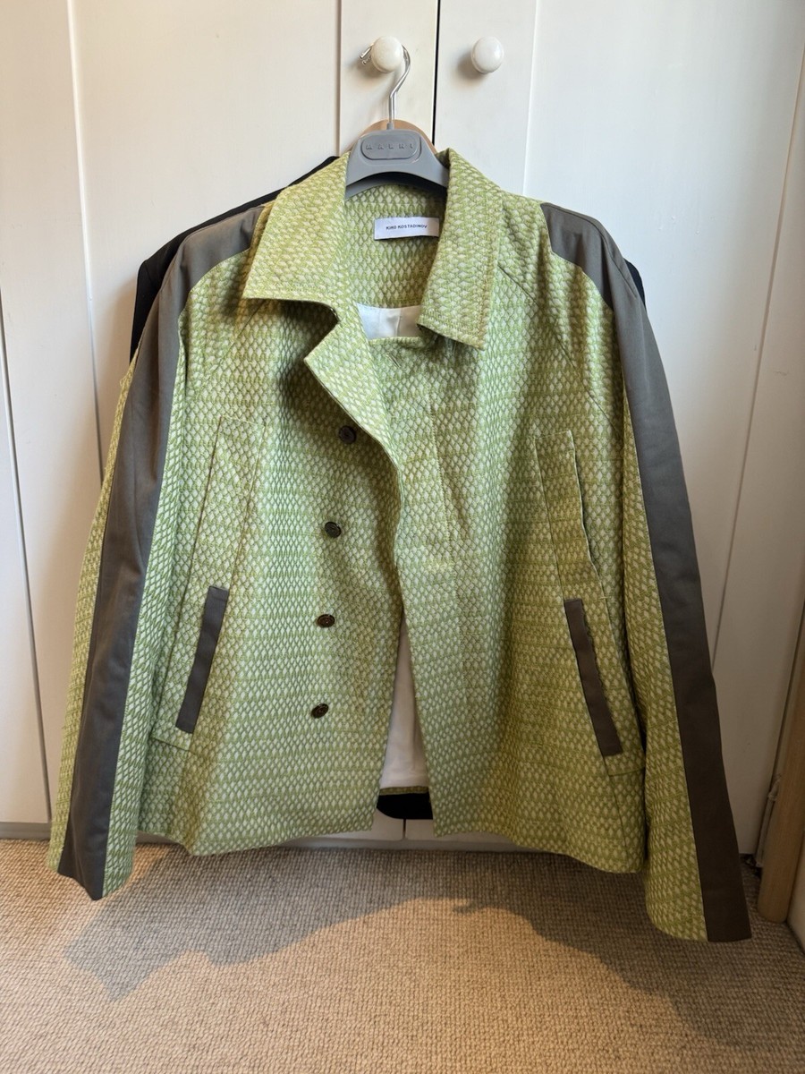 KIKO KOSTADINOV TONKIN CONTRAST JACKET GREEN SAND / KHAKI | eBay UK