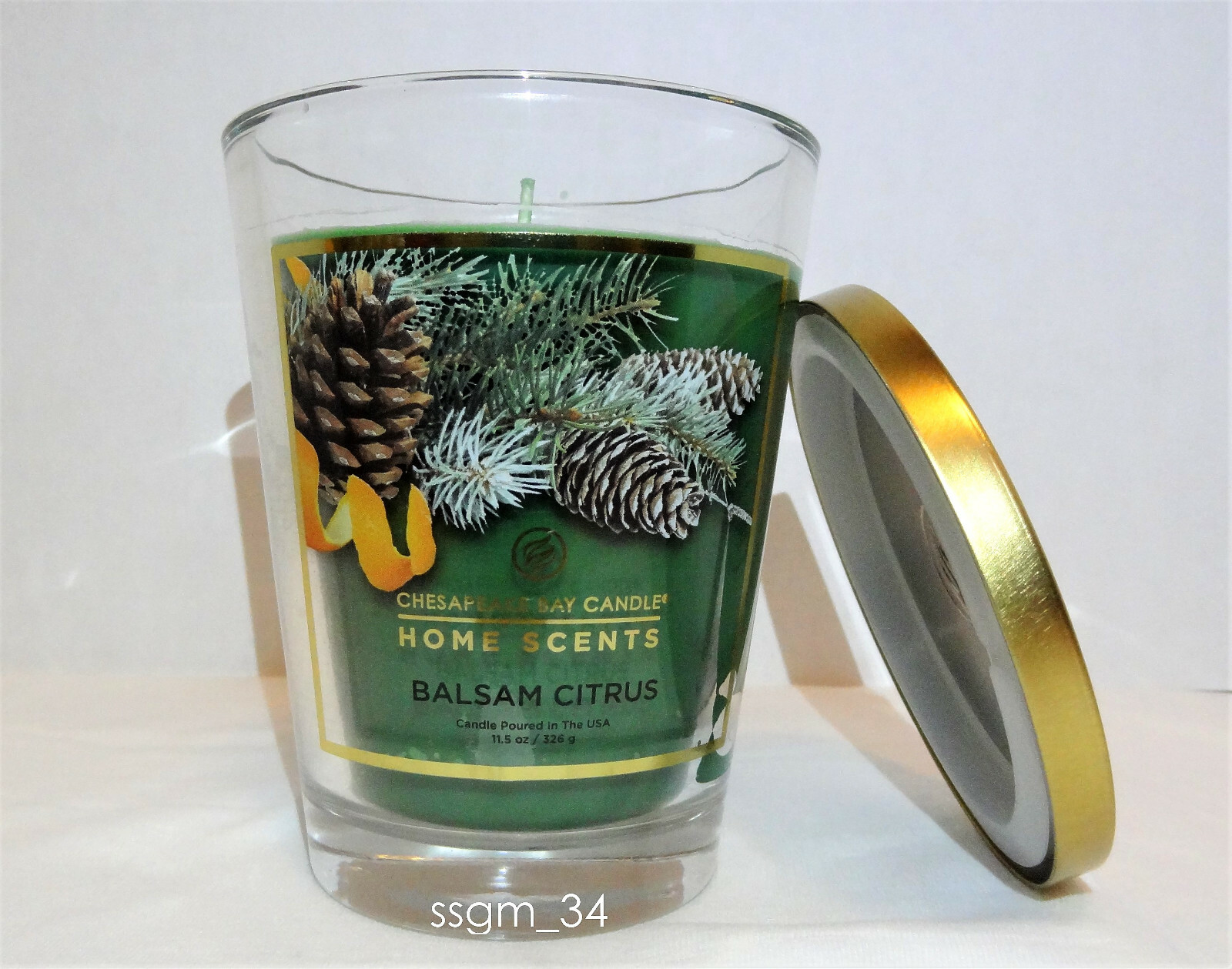 Home Scents by Chesapeake Bay Candle BALSAM CITRUS (11½ oz, 1 Wick) Jar Candle