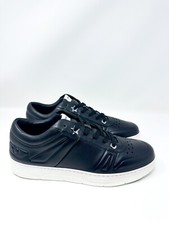 Jimmy Choo Hawaii Leather Black Low Top Sneaker 39