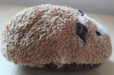 Meerschweinchen, mehrfarbig (Plüsch) weiß, hellbraun, BELLA - HANDARBEIT