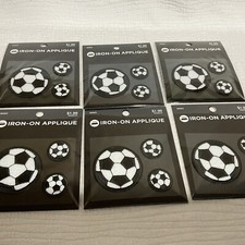 SOCCER BALL PATCH WORLD CUP FOOTBALL FUTEBOL f tbol embroidered iron-on Set Of 6
