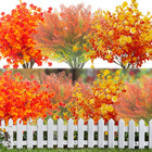 12 Bundles Artificial Fall Flowers UV Resistant Autumn Decorations for Thanksgiv
