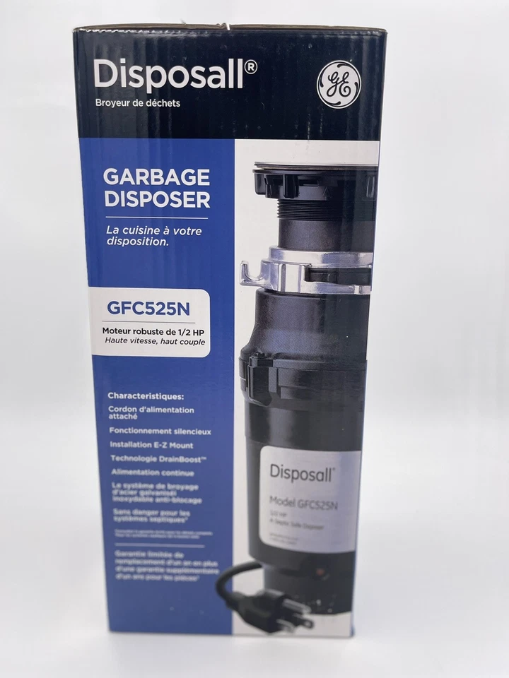 GE 1/2 Horsepower Continuous Feed Garbage Disposer Corded Disposall GFC525N 🇺🇸 - Image 2 of 4