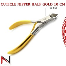 Clipper Chiropody Nail Care Manicure Podiatry Cuticle Nipper Half Gold 10 cm