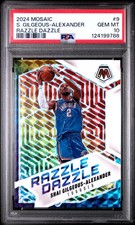 2024 PANINI MOSAIC RAZZLE DAZZLE #9 SHAI GILGEOUS-ALEXANDER PSA 10
