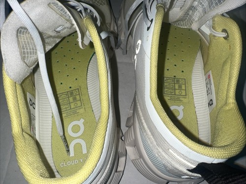 On Women's Cloud X Shift Sneakers Running Shoes, Sz 7.5 White/Gray Vapor Acacia - Picture 5 of 9