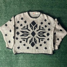 Vintage 1990s Snowflake Patterned Sweater
