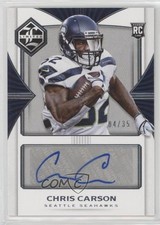 2017 Panini Limited Rookie Auto Spotlight Silver /35 Chris Carson #164 Auto z5b
