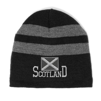 Speedy Pros Striped Beanie for Men & Women Scotland Flag One Size, Black