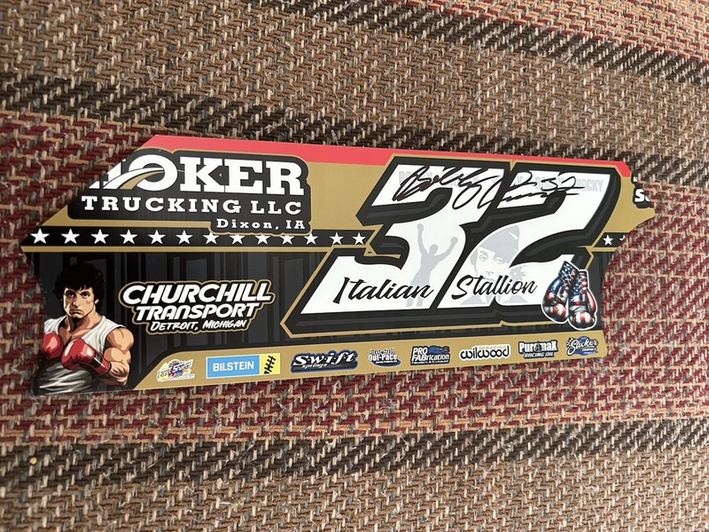 Awesome !! Rare Autographed Italian Stallion Bobby Piece Mini Door